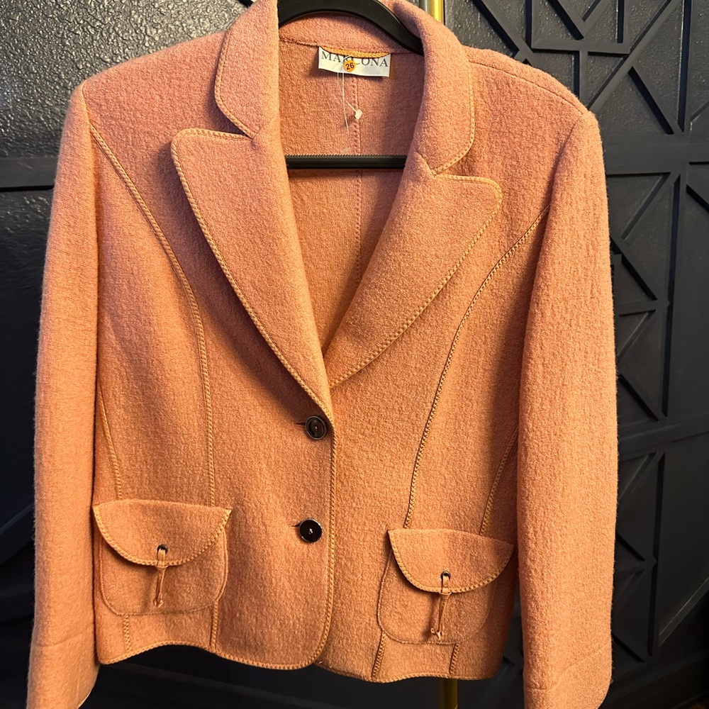 Women's Coral Wool Blazer